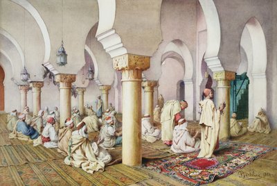 At Prayer in the Mosque by Filipo or Frederico Bartolini
